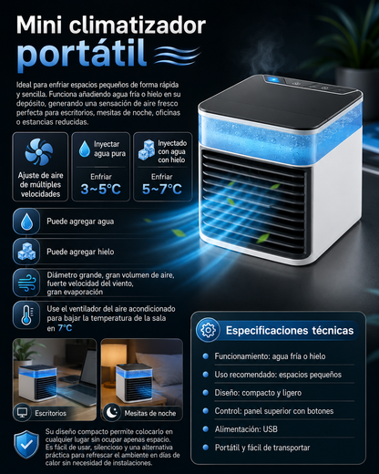 Mini Climatizador Portátil
