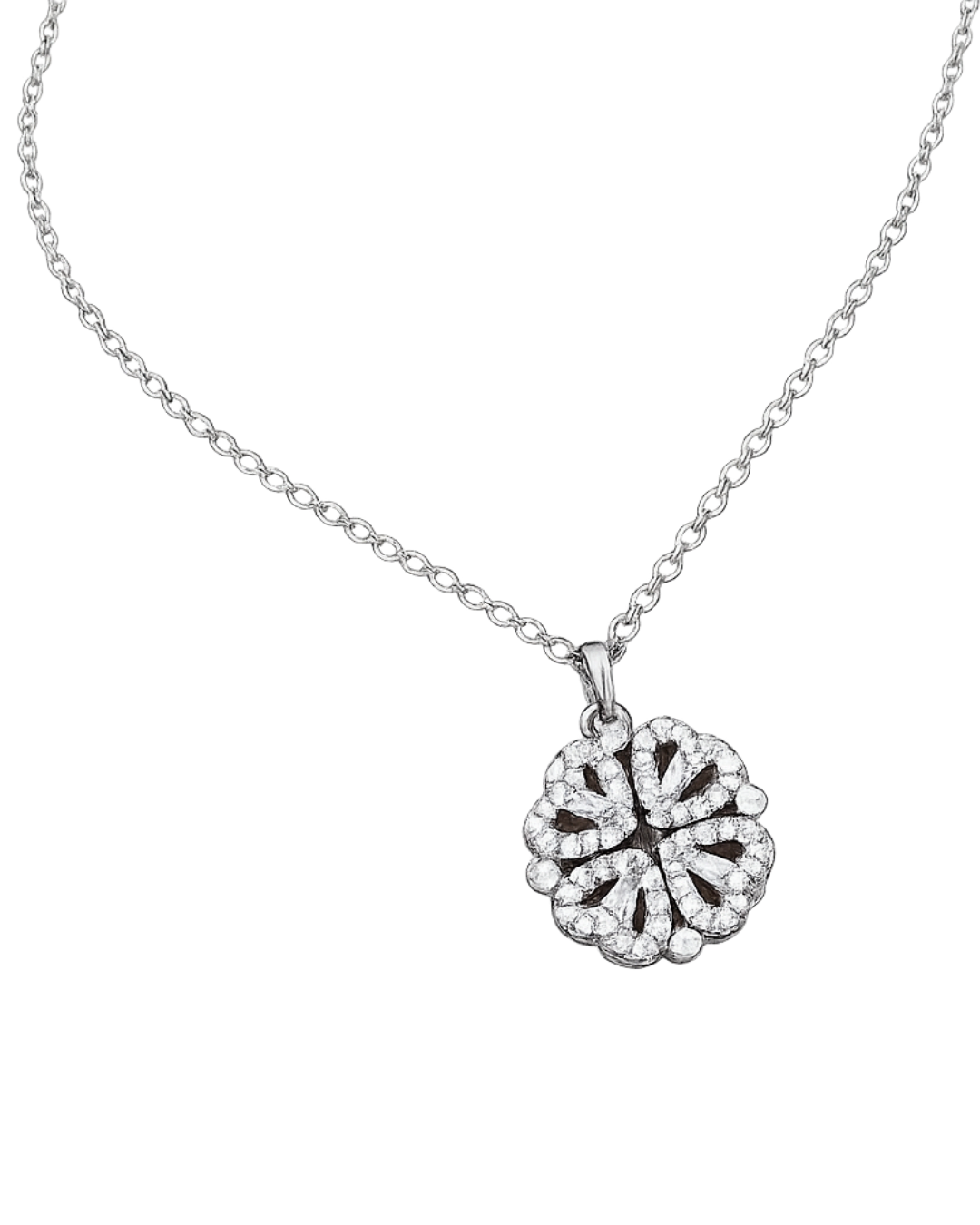 Collar Trébol 4 Corazones acero inoxidable