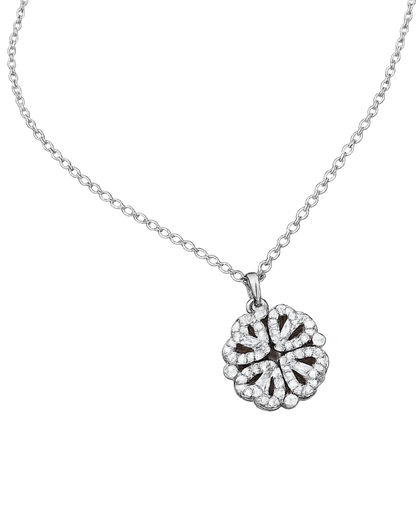 Collar Trébol 4 Corazones acero inoxidable