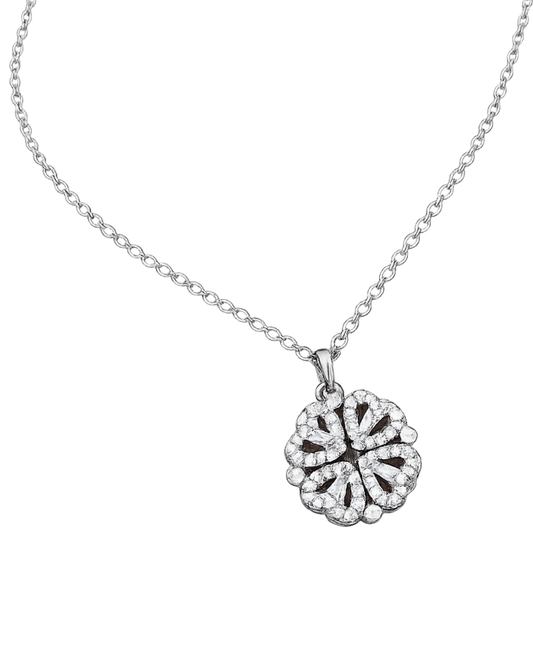 Collar Trébol 4 Corazones acero inoxidable
